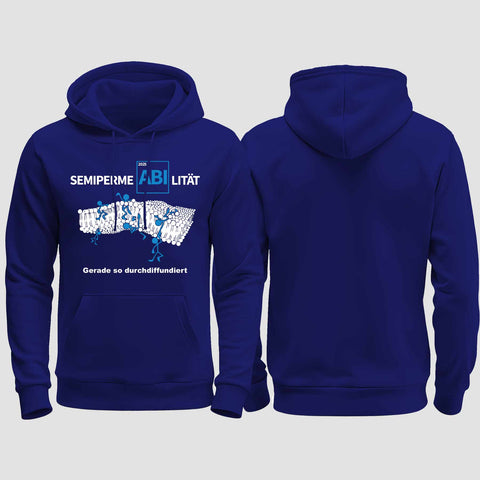 1033 "SemipermeABIlität" Abi regular College Hoodie einseitig bedruckt